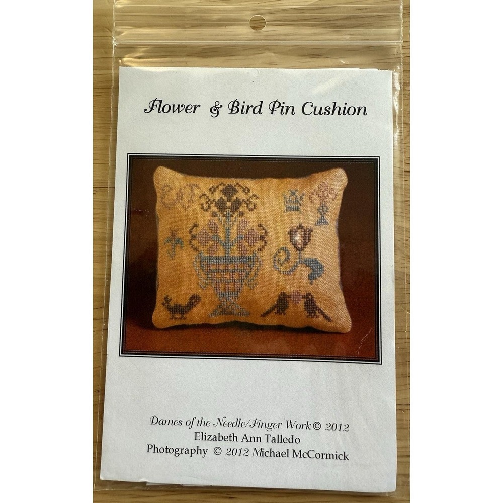 Dames Of The Needle / Finger Work Flower & Bird Pincushion Pattern